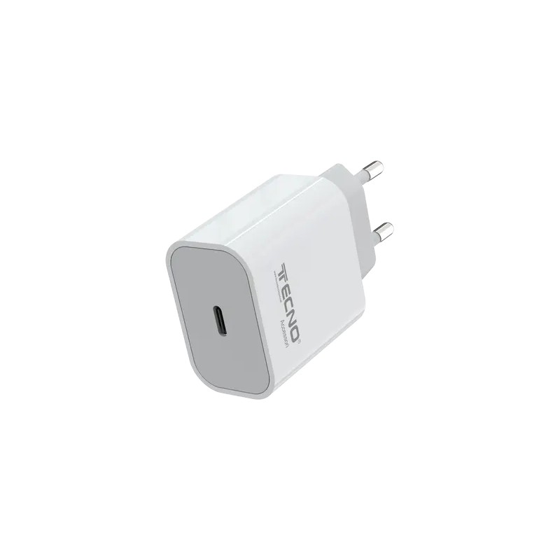 TECNO ALIMENTATORE CARICA RAPIDA TYPE C 20W 3A BIANCO TC-882