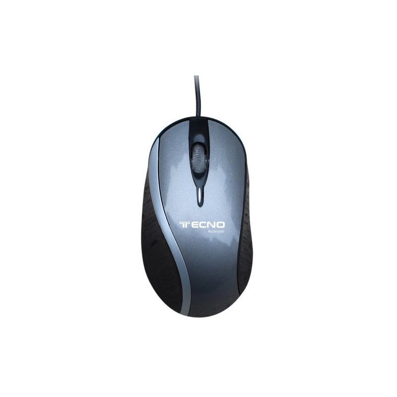 TECNO MOUSE OTTICO USB 1200DPI CAVO 120CM SILVER RETAIL TC-40