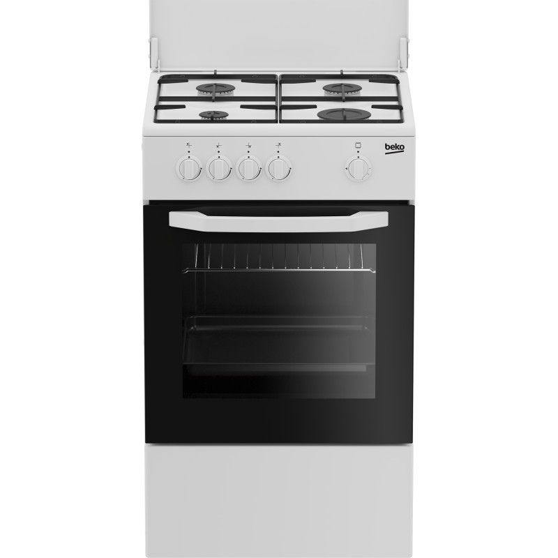 BEKO CUCINA A GAS 4 BRUCIATORI FORNO GAS 54LT 50x50 BIANCO CSG42009DW