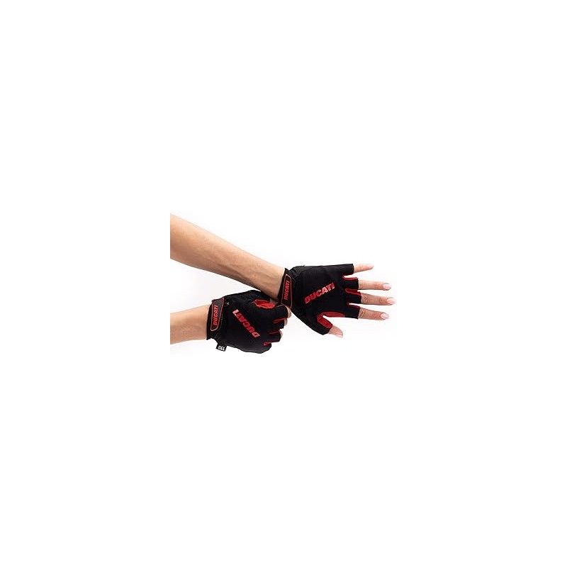 GUANTINI DUCATI GEL-PADDED GLOVES BLACK