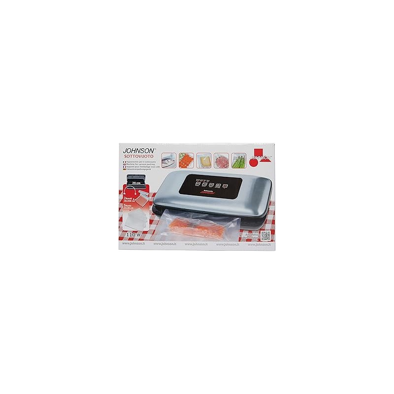 Johnson Macchina per Sottovuoto Alimenti 110W Sigilla Sacchetti