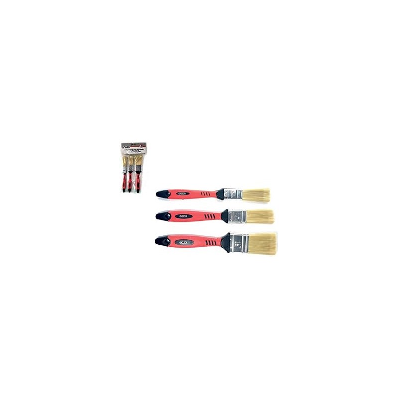 Kombo Set 3 pennelli setole 100% sintetiche per pitture a base acqua