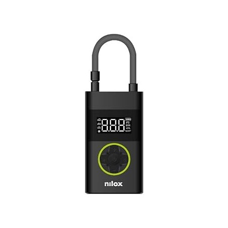 NILOX MINI COMPRESSORE D'ARIA PORTATILE MULTIFUNZIONE PER BICI MOTO POWERBANK