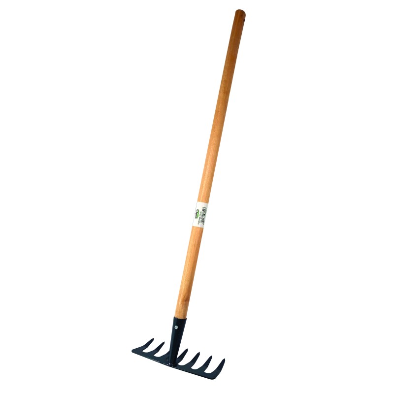 Kombo Rastrello da giardino 7 Denti manico in legno diametro 24mm lunghezza 70cm
